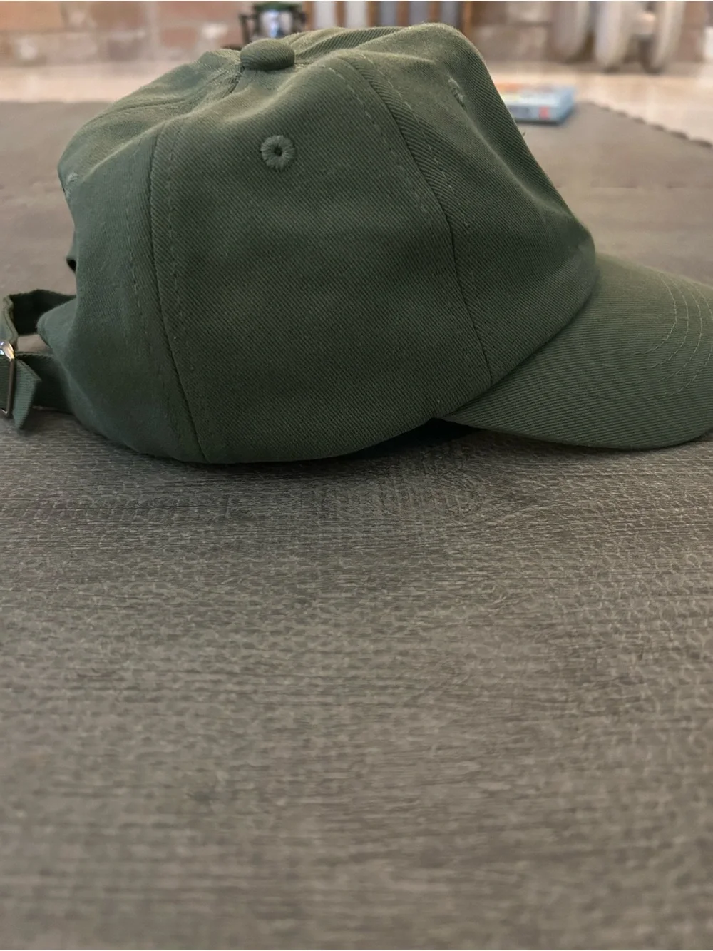 Olive Green Smile Patch Baseball Cap
